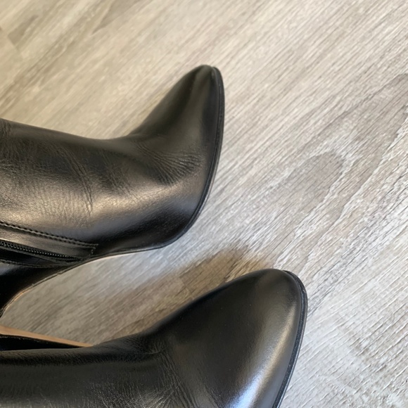 L. K. Bennett Black Leather Knee Boots - Picture 3 of 8